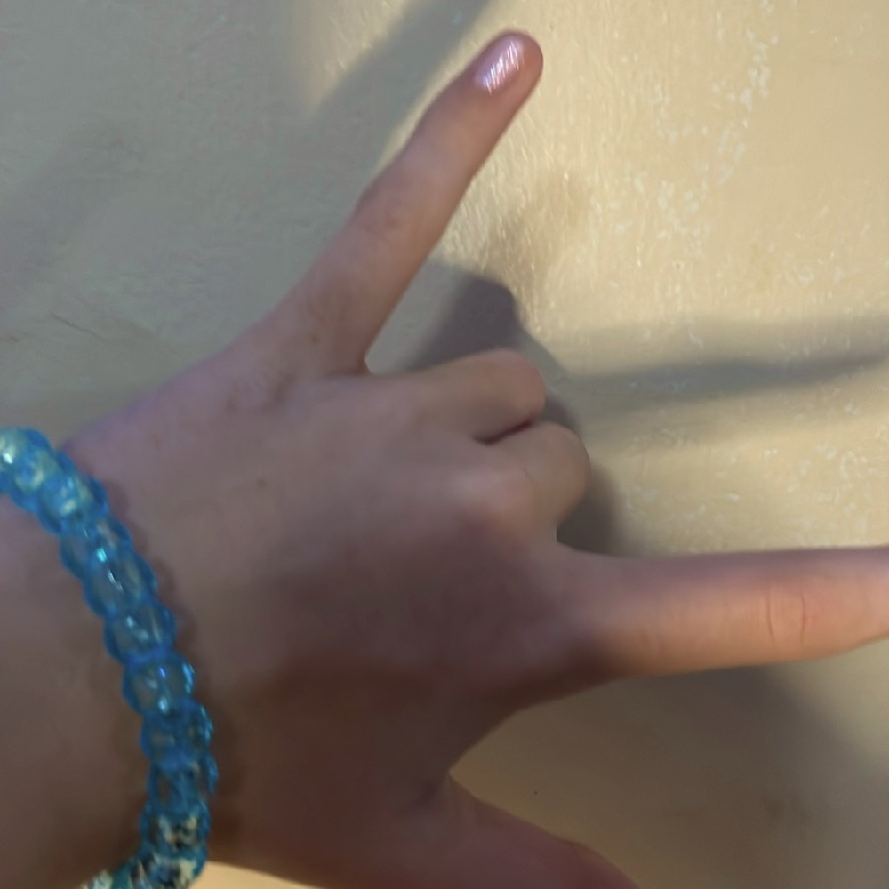 blue bracelet